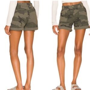 Sanctuary Social Standard Hero Camo Utility Shorts Women's LARGE Stretch Cotton